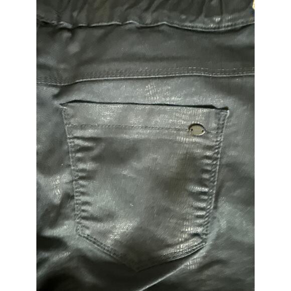 Bevy Flog Shely Iridescent Metallic Snake Print Drawstring Pants Navy Size 25 - Picture 9 of 9